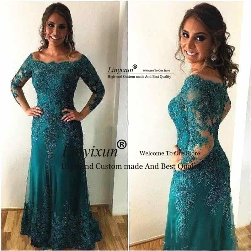 hunter green mother of bride dress