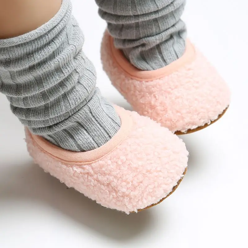 4 цвета, детские ботинки, мягкая подошва, без шнуровки, для новорожденных, теплые, для малышей, зимняя обувь для маленьких девочек, меховая обувь для малышей