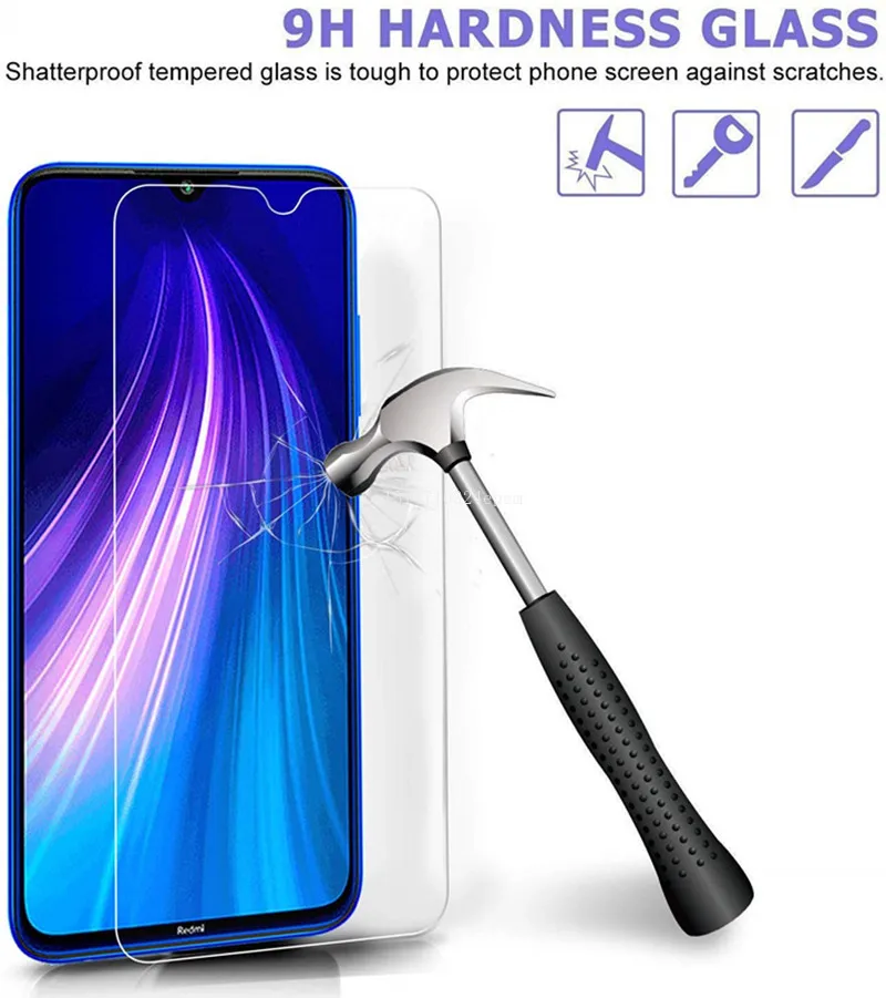 

2 Pcs 9H Tempered Glass For Xiaomi Redmi Note 8 / Note 8 Pro Screen Protector Tempered Glass For Redmi Note 8 Protective Film