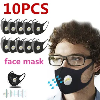 

10 Pcs Face Mask Anti Dust PM2.5 Mouth Mask Filters Anti Pollution Breathable Washable Respirator Mouth-muffle
