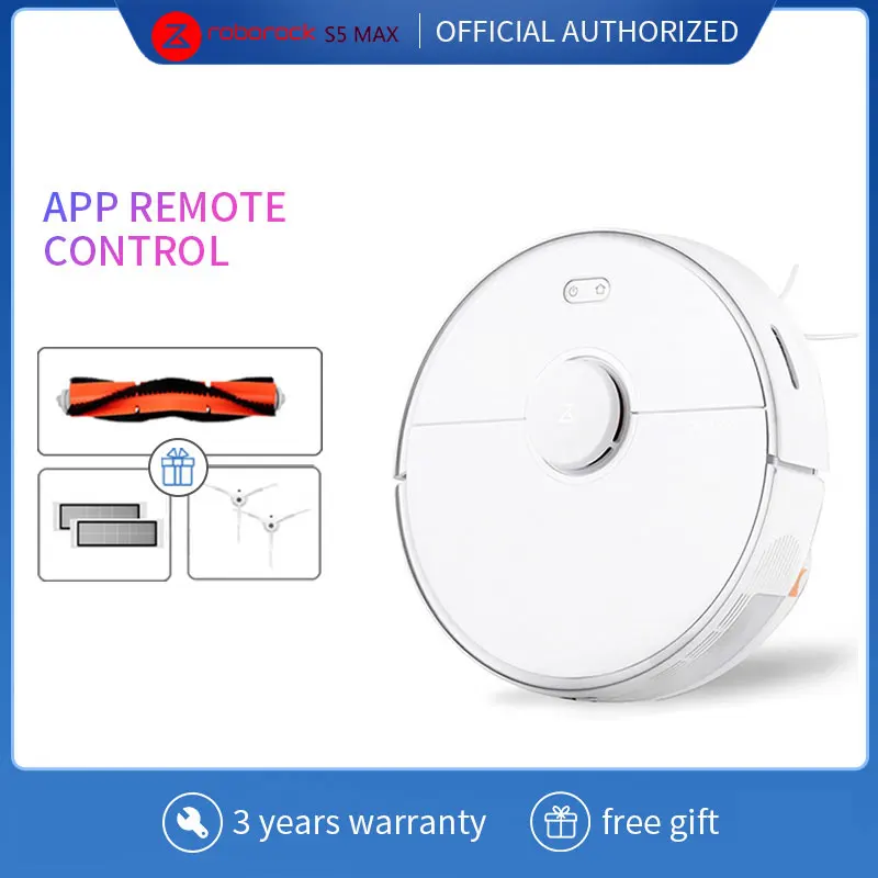 

EU version Roborock S5 Max Robot Vacuum Cleaner WIFI APP Control Automatic Sweep Dust Sterilize Smart Washing Mopping Robot