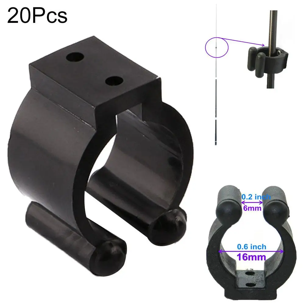 

20Pcs Fishing Rod Storage Clips Pole Clamp Holder Organizer Wall Mounted Rack