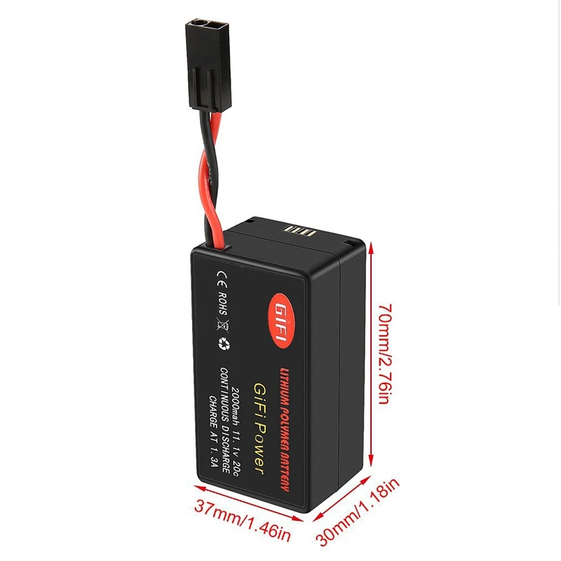 Литий-полимерный аккумулятор 2000Mah 11,1 V 20C 22.2Wh для квадрокоптера Parrot Ar. Drone2.0