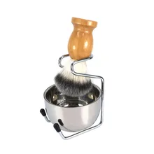 Ручки из бука, бритвенный костюм для мужчин, личный уход, нейлоновая бритвенная щетка, держатель из нержавеющей стали, комплект чистящих щеток, кисти для красоты