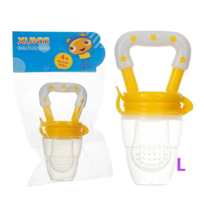 Light yellow L Свежие фрукты еда Дети Соска Кормление безопасное молоко кормушка детская соска бутылочки соска свежие фрукты Nibbler Безопасность Детские товары - Цвет: Light yellow L