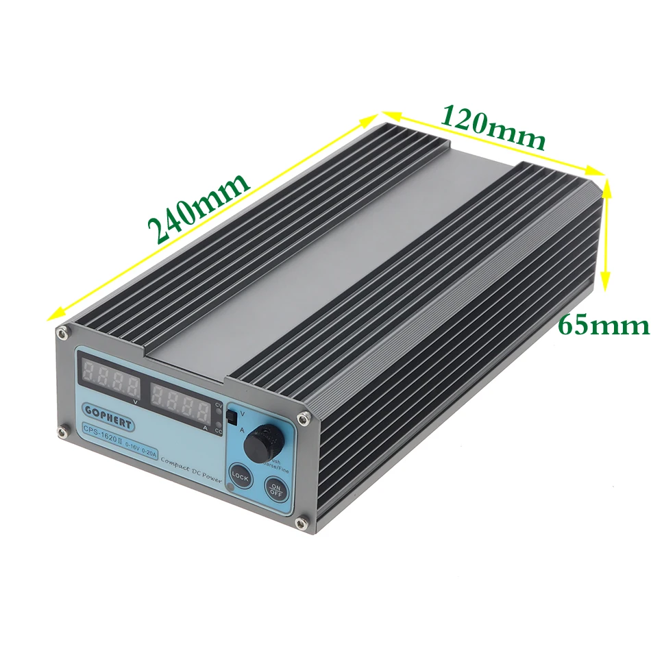 CPS 1620 300 Вт (110Vac/ 220Vac) 0 16 В/0 20A Gopher компактный цифровой Регулируемый источник