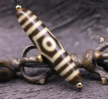 

Magic Power Tibetan Old Agate Ivory Color 3 Eye 4 Line dZi Bead Totem Pendant 5A LKbrother Sauces Top Quality Garrentee