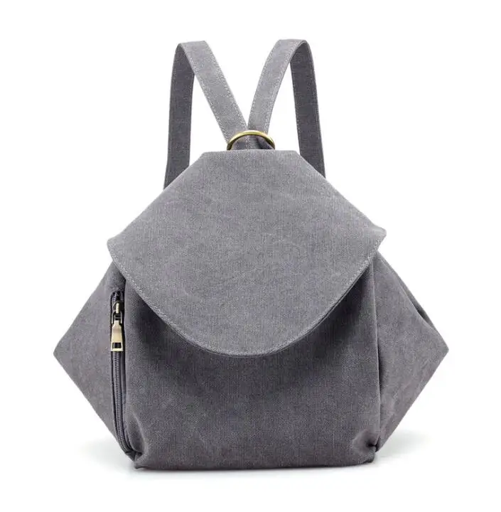 WEIXIER холщовый модный рюкзак женский рюкзак для отдыха корейский женский на плечо повседневные дорожные сумки для школы подростковый V3-78 - Цвет: Серый