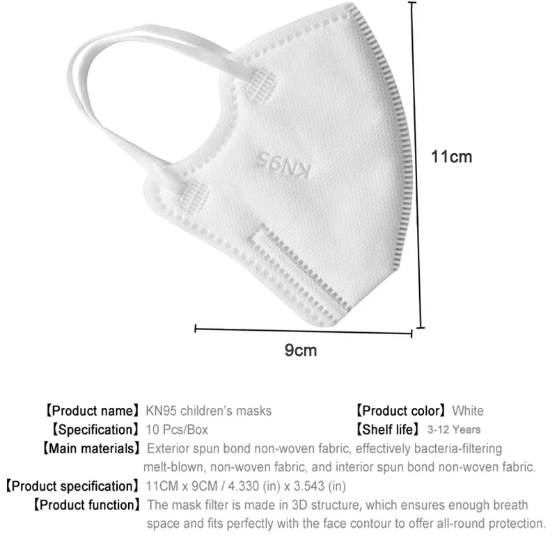 2-100 Pcs FFP2 Kid Masks KN95 Children's Masks masque Reusable Protective Face Mask maske 95% Filtration Mascarillas tapabocas