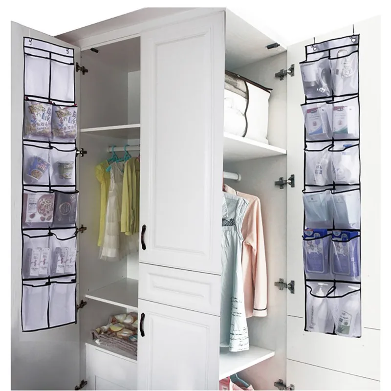 

12 Grids Non-woven Storage Bag Behind Doors Home Shoes Organiing Bag Bearing up to 8KG Bedroom Wall Hanging Organier Decor