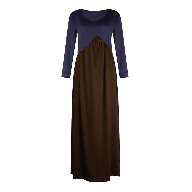 Boho Chic Plus Size Maxi Long Dress Women Casual Loose Color Block Dress Patchwork Short Sleeve Beach Summer Dresses Women