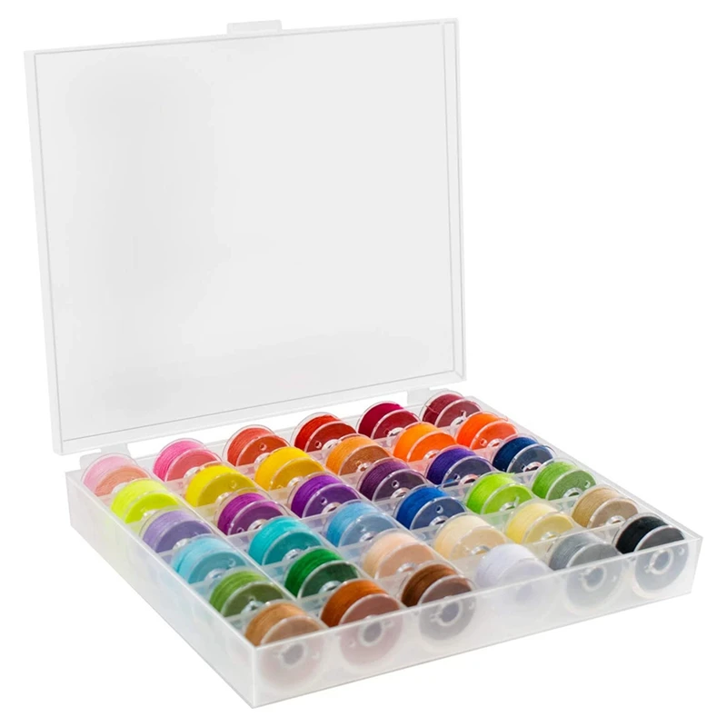 

36Pcs Bobbins, For Sewing Machines, Embroidery Accessories, With Storage Box, Craft Projects And Apparel, Standard Size