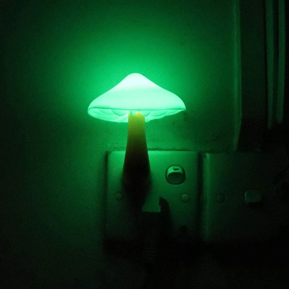 LED Night Light Plug in Lamp 7-Color Changing Cute Mushroom Light Sensor Night Lights for Adults Kids NightLight night stand lamps Night Lights