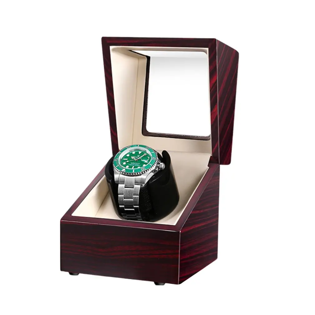 

Portable With Silent Wooden Watch Shaker Single Watch Automatic Winding Mechanical Watch Shaker 5 Rotation Mode Professional