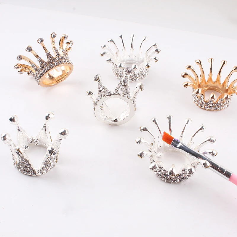 Nail Art Pinselhalter Mit Kronen-Design – Edelstahl, Stylische Aufbewahrung Für Nagelpinsel