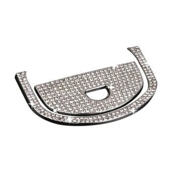 

Car Interior Bling Accessories For-Jaguar Xj Xf Car Parking Button 3D Rhinestone Decals Ring Car Bling Accessories
