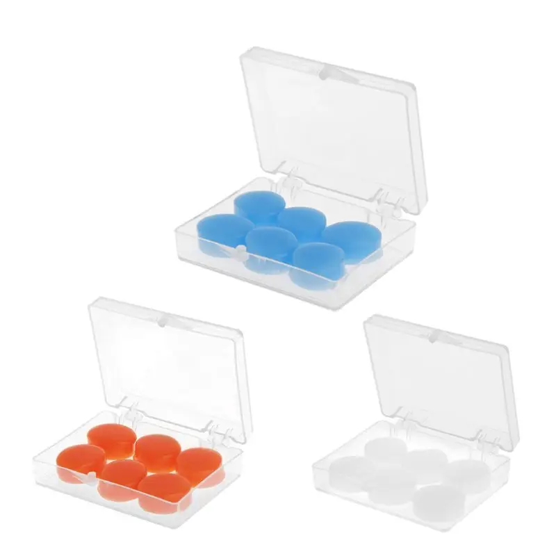 6PCS Earplugs Protective Ear Plugs Silicone Soft Waterproof Anti-noise Earbud Protector Swimming Showering Water Sports | Безопасность и
