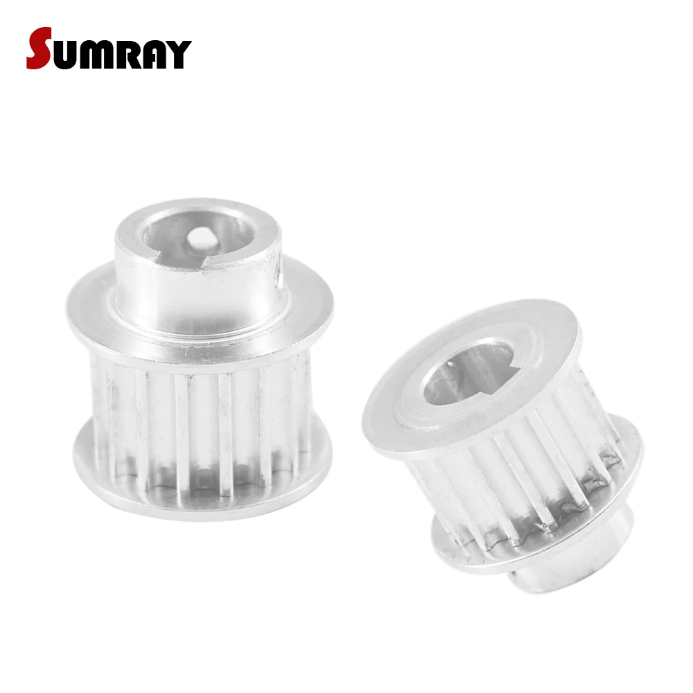 2pcs Keyway Timing Pulley 5m 15t 8/10mm Bore Keyway Diameter 3mm 16