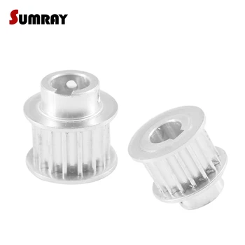 

SUMRAY Keyway Timing Pulley 5M 15T 8/10mm bore keyway diameter 3mm 21mm width Toothed Pulley Wheel for Laser Machine
