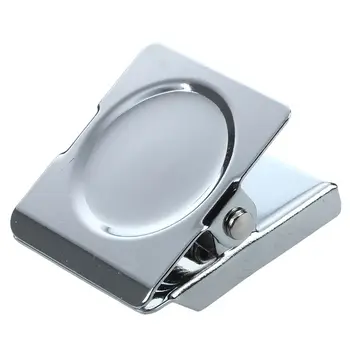 

Silver Tone Spring Loaded Memo Ticket Magnetic Fridge Wall Clip