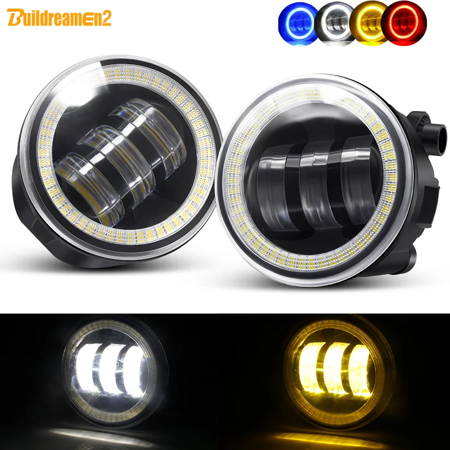 Фото Противотуманные светильник ры Angel Eye, 2 шт., для автомобилей Nissan Quest Cube, Juke, Murano, Qashqai, Rogue Note, светодиодные линзы, Противотуманные фары дневного света, DRL 30 Вт, 12 В №1