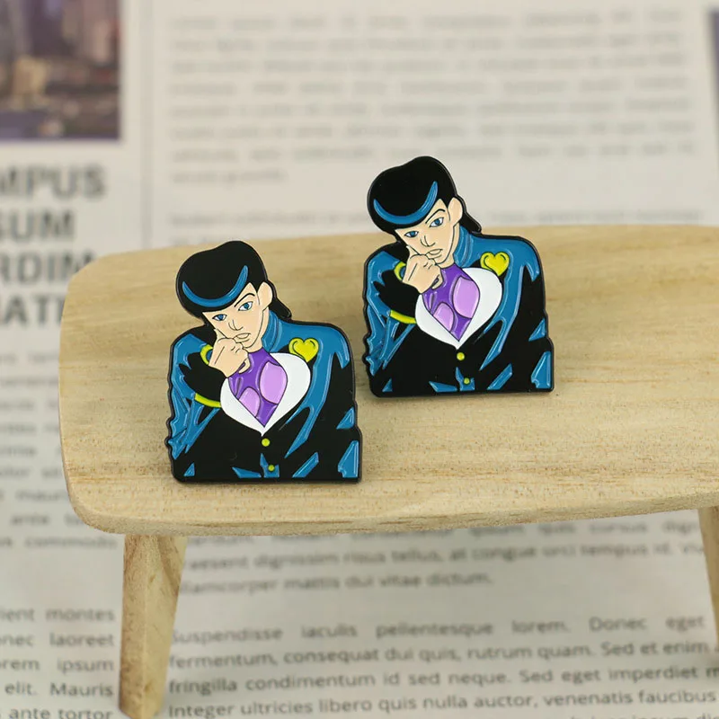 Аниме JOJOS Bizzare Adventure брошь и эмалированная булавка мультяшная фигурка Металлический Нагрудный значок для украшения одежды шляпы