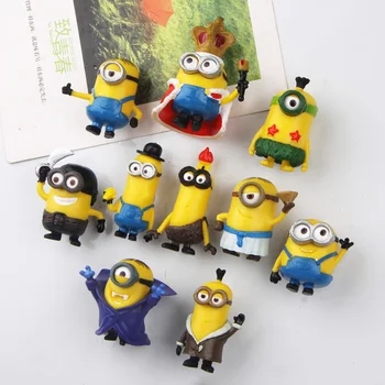 

7/10/12PCS Minions Fridge Magnets Kids Gift 3D Stickers Cute Home Decor Message Post Fridge Magnet film Souvenir Resin