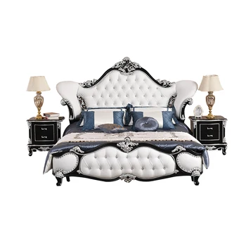 

luxury wood antique bed design