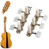 Clavijas de afinación para guitarra, cabezal de máquina blanco para guitarra clásica, parte de guitarra, accesorios, 1 par ► Foto 2/6