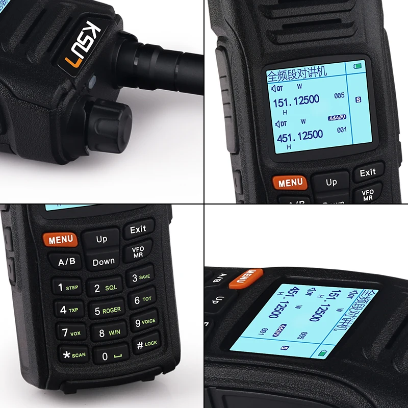 Рация KSUN X UV68D Talkie 8W VHF UHF Двухдиапазонная портативная двухсторонняя Любительская