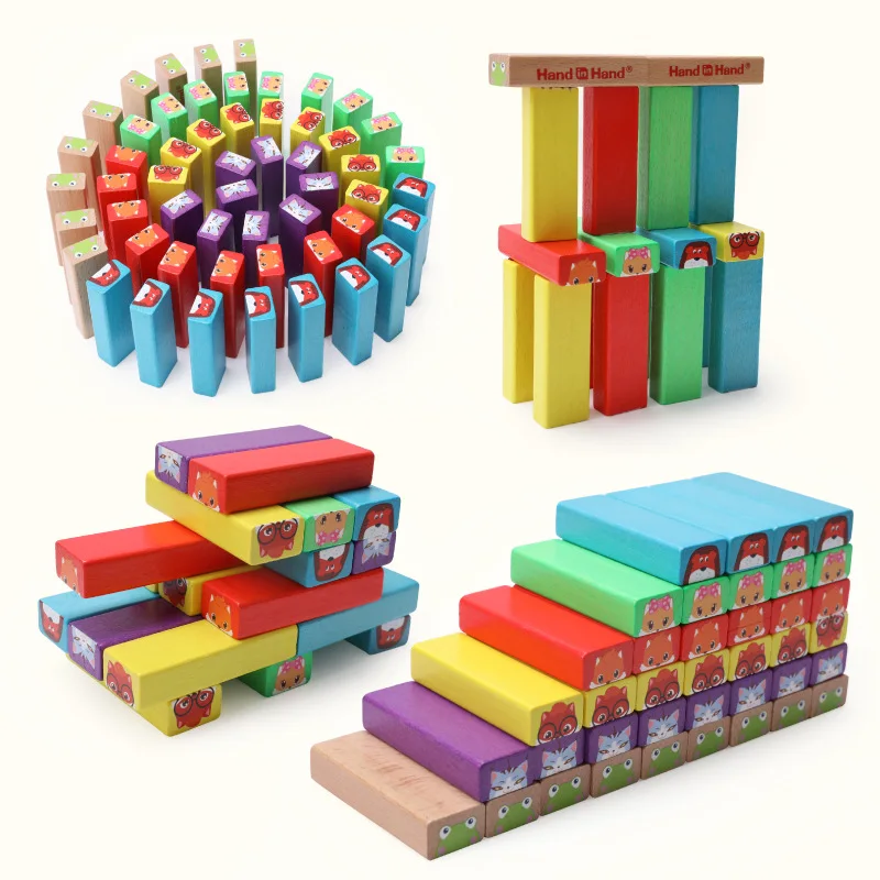 

Three Squirrels Animal Jenga Children'S Educational Wooden Building Blocks Parent And Child Interactive Chouchoule Bricks Pro