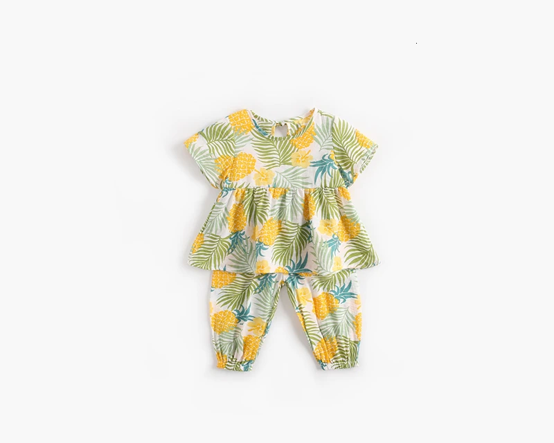 Newborn Bodysuit Outfits Baby Clothing Short Sleeve Cotton Summer New Cute Baby Girls Anti-mosquito Clothes Fashion Soboba