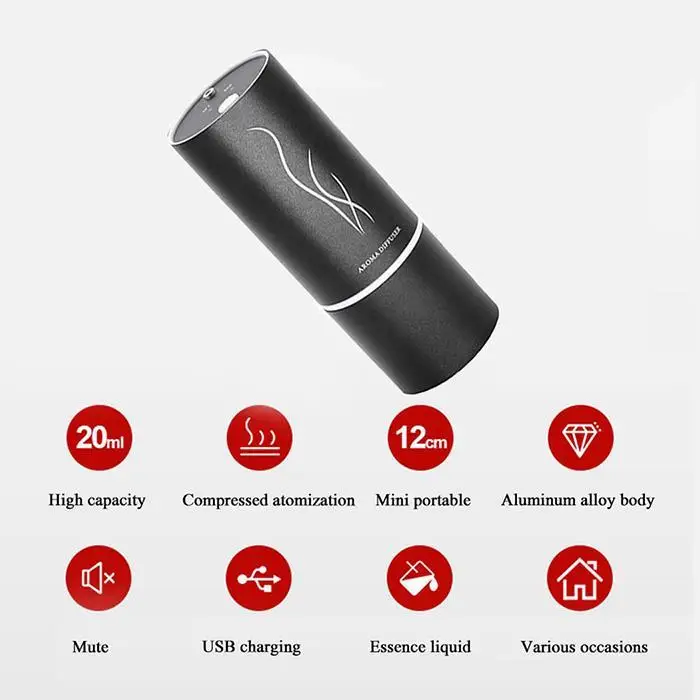 Мини Портативный USB автомобильный Ароматерапевтический диффузор для дома, домашний эфирный около 60 квадратных метров масляный диффузор 20 мл