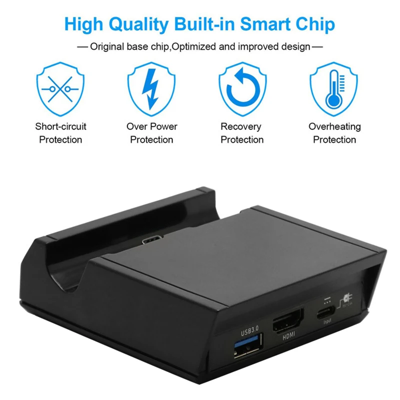 Retail for Switch DOCK Dock Charger HDMI Projection Portable Base for Switch Lite Dock Charger with Headphone Jack