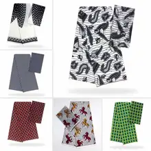 Шелковые принты ткани Анкара атласный воск высокого качества африканская ткань для вечерние платья YB03