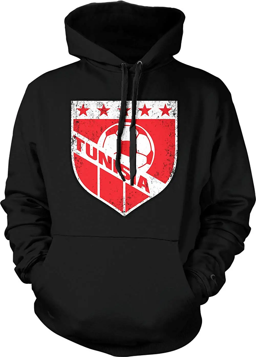 Тунис Crest-Футбол/Futbol, для улицы, спортивные, унисекс с капюшоном Sweatshirtunisex Мужская и Женская толстовка с капюшоном