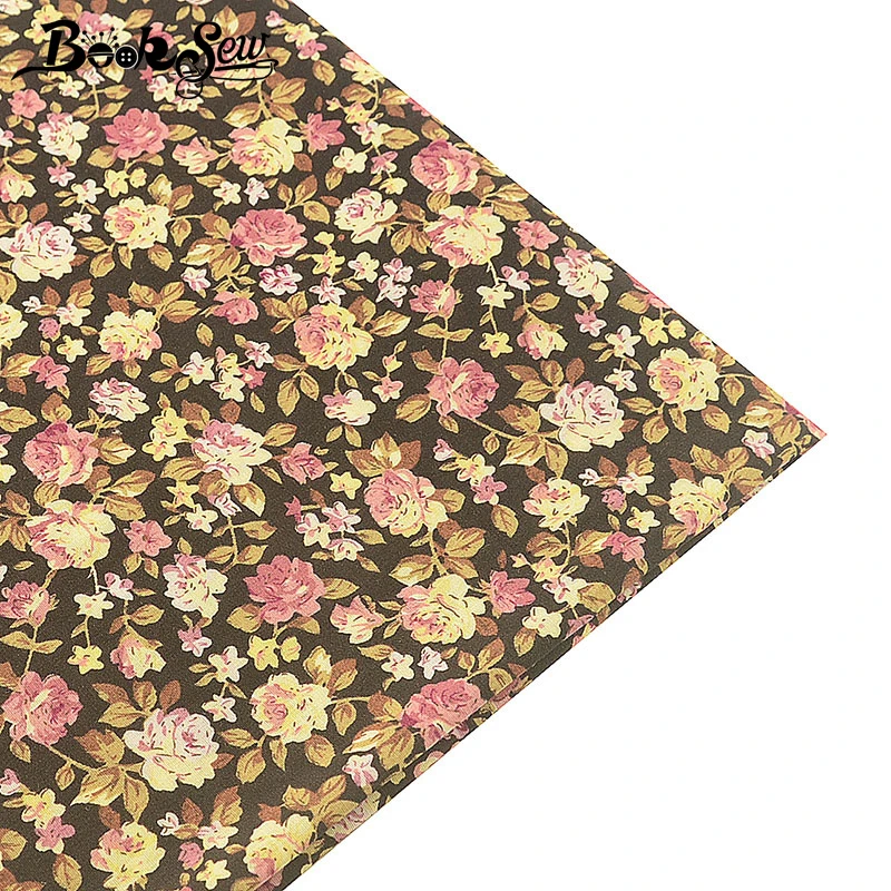 Черная 100% хлопчатобумажная Поплиновая ткань Booksew для платья одежды рубашки