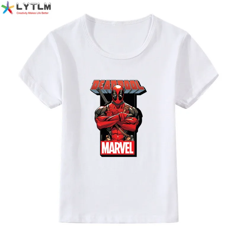 LYTLM, Винтажная Футболка Marvel футболка с дэдпулом Детский костюм супергероя Roupa Infantil Menina, топы для мальчиков, футболка Enfant Garcon