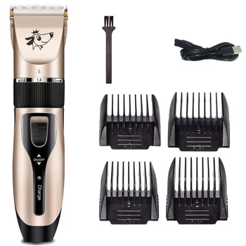 

Electric Pet Hair Clipper USB Rechargeable Low Noise Dogs Cats Hair Trimmer Shaver Grooming Kit Cordless design for travel use