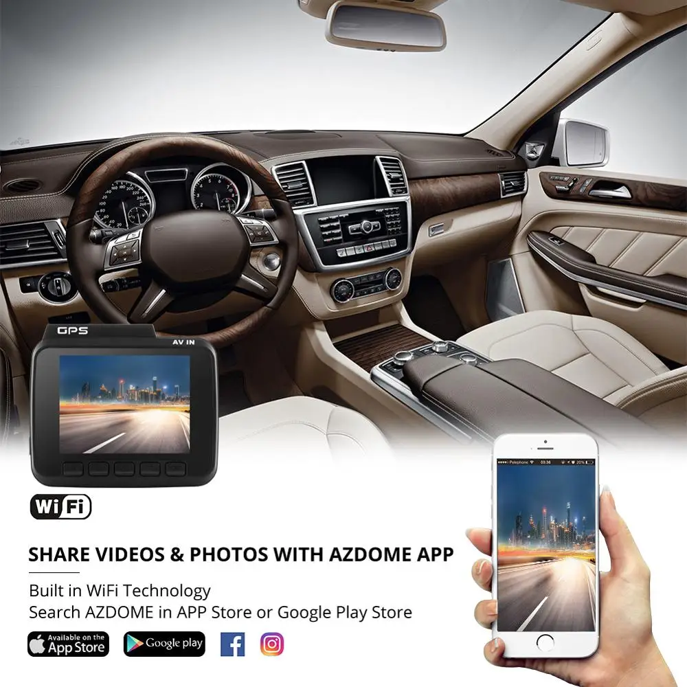 AZDOME GS63H 4K 2160P видеорегистратор Встроенный Wi-Fi gps Автомобильный видеорегистратор 2,4 AZDOME GS63H 4K 2160P видеорегистратор Встроенный Wi-Fi gps Автомобильный видеорегистратор 2,4