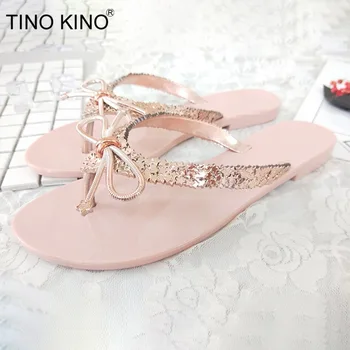 

2020 New Summer Women Clip Toe Slippers Ladies Bowtie Flip Flop Woman Casual Comfort Slides Female Outdoor Bling Jelly Shoes