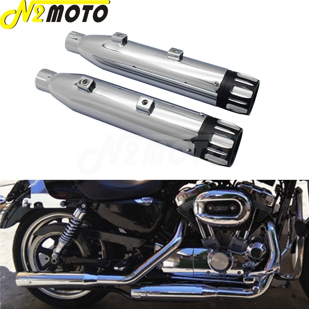 Выхлопной глушитель для мотоцикла 3-1/4 дюйма 1 пара CNC слипоны трубы Harley Sportster XL 883