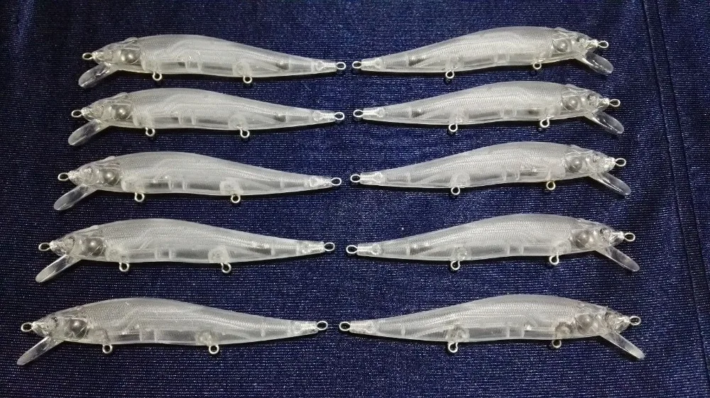 WLure 9.9ml 10 Leer Elritze Fischköder Körper Unbemalt Köder