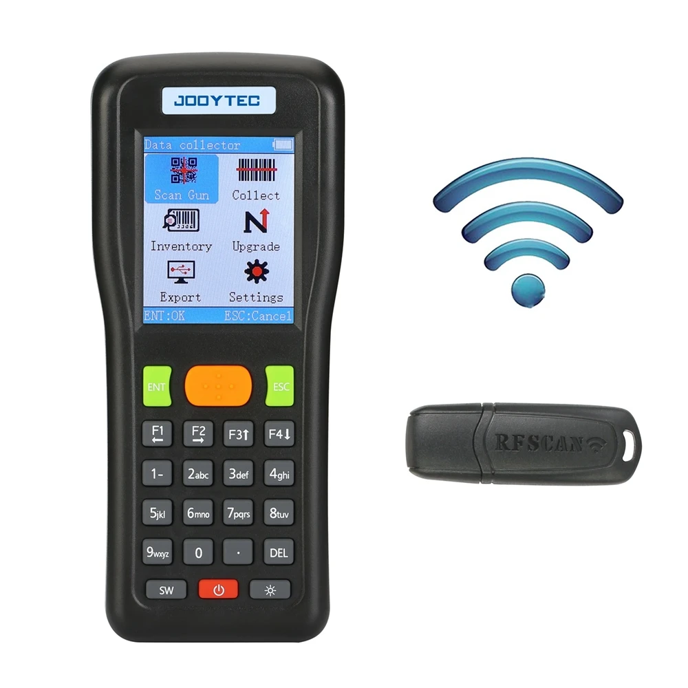 1D RF 2,4G сборщик данных Штрих-Код Сканирующий терминал считывающее устройство для управления складскими запасами со сбором данных терминал