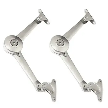 

Practical Boutique Support Hinge in Satin Nickel Lid Stay with Soft Close Toy Box Hinge Support Drop Lids of Cabinets Cupboard W