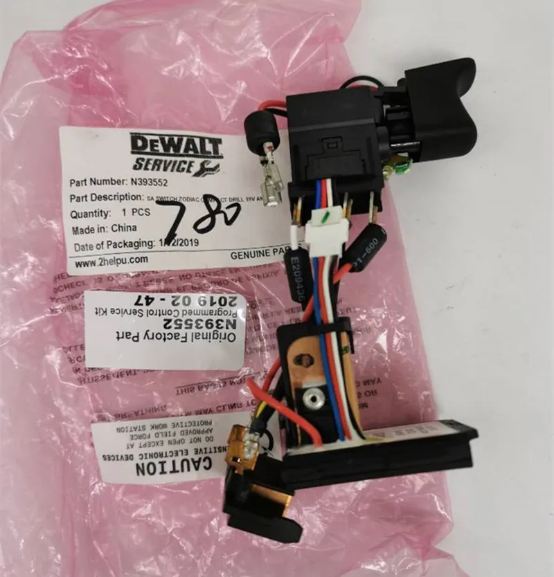 Dewalt Switch N393552 For DCD785L DCD780L2 DCD785C2-B2 DCD780B DCD780 N268095 DCD785C2 DCD780C2-B2