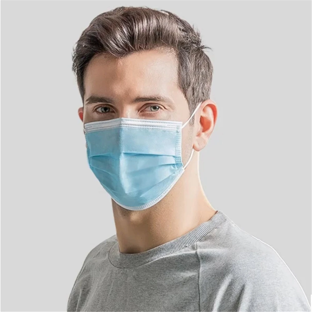 50PCS-Masks-Three-layer-Filter-Anti-dust-Mouth-Face-Masks-Protection-Unisex-Masque-Disposable-Non-woven