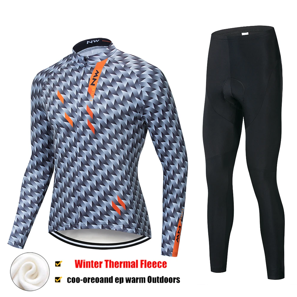 Northwave зимний термальный флис майки для велоспорта набор Invierno MTB велосипедная Одежда для велосипеда спортивная одежда Майо Ropa Ciclismo - Цвет: 15