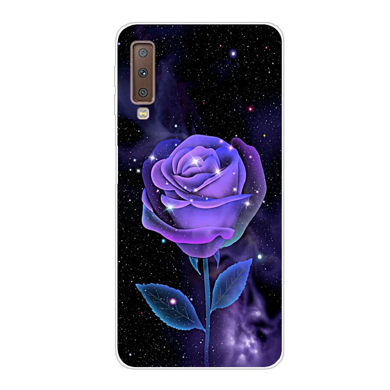 Чехол для samsung A7, силиконовый чехол для телефона с мультяшным принтом, чехол для samsung Galaxy A7 Galaxy ya7 A 7 A750F - Цвет: Темно-красный
