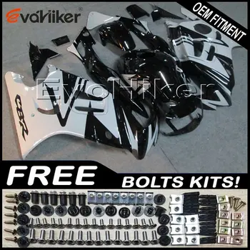 

Custom motorcycle fairing for CBR600F3 1997-1998 ABS plastic motorcycle panels Injection mold black white+Gifts